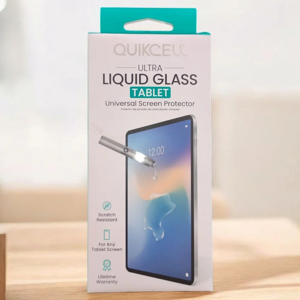 (NWT) QUIKCELL® Ultra Liquid Glass - Tablet - Universal Screen Protector